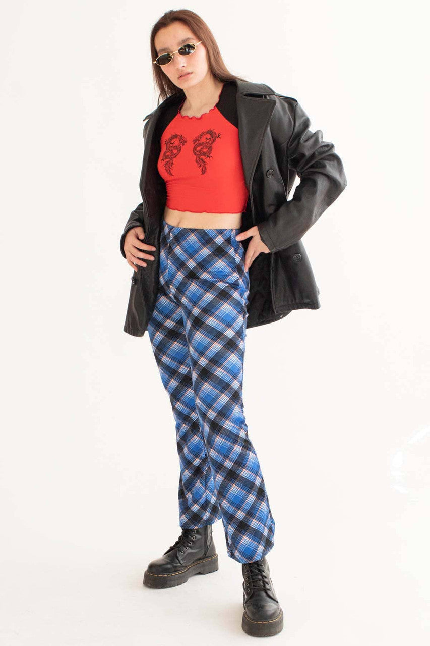 Red Dragon Backless Crop Tee