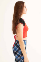 Red Dragon Backless Crop Tee