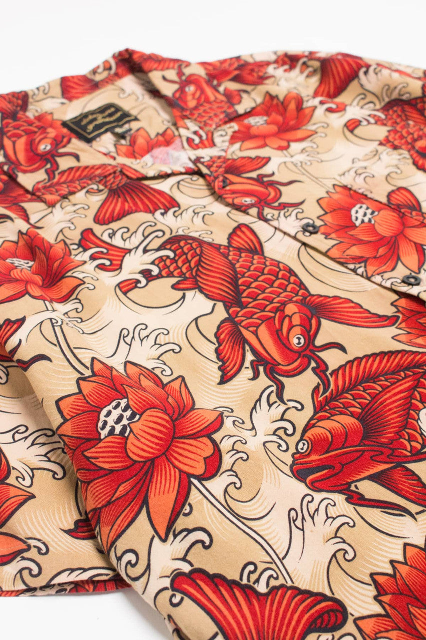 Red Koi Pond Hawaiian Shirt