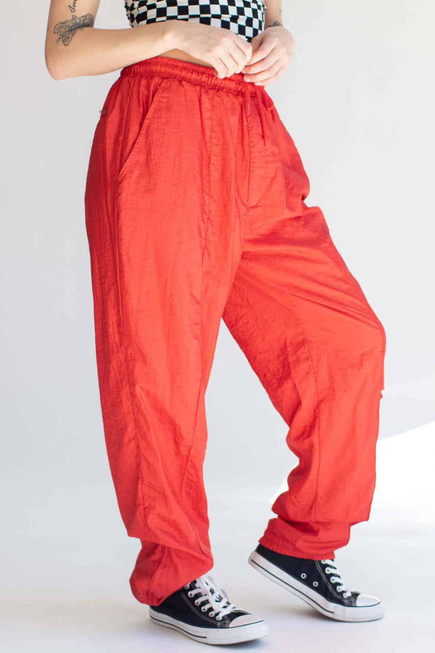 Red Nylon Track Pants – Ragstock