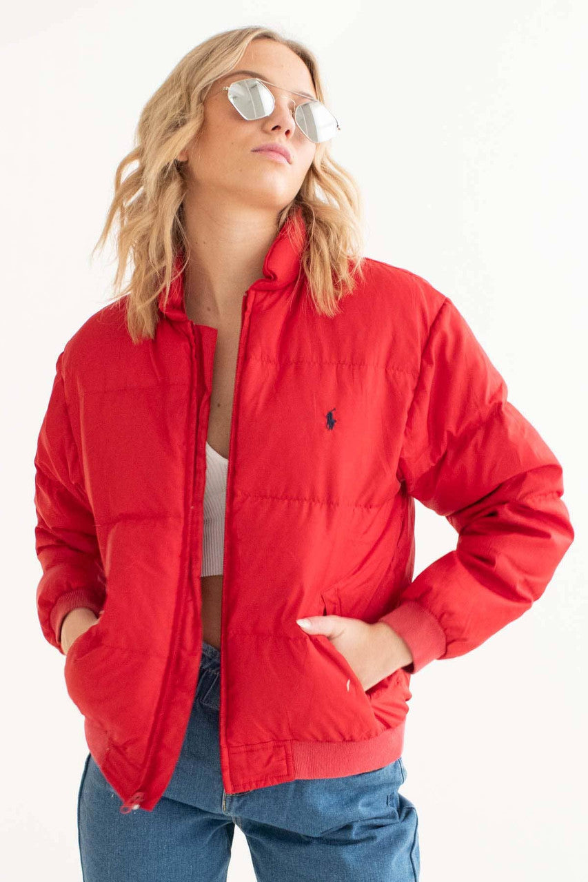Red Polo Puffer Jacket