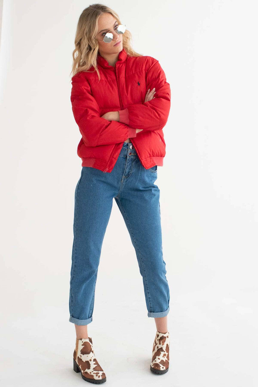 Red Polo Puffer Jacket