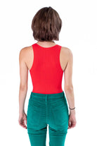 Red Seamless V Bodysuit