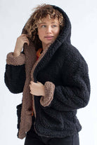 Black & Mocha Reversible Teddy Bear Jacket