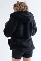 Black & Mocha Reversible Teddy Bear Jacket