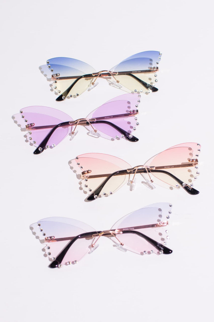 Rhinestone Butterfly Sunglasses