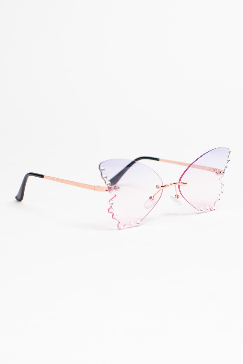 Rhinestone Butterfly Sunglasses