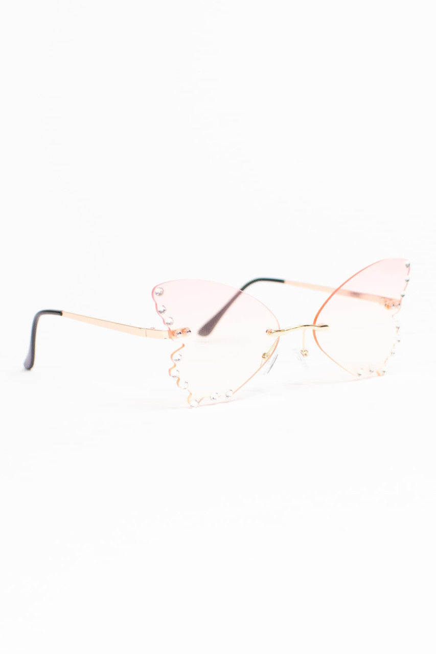 Rhinestone Butterfly Sunglasses