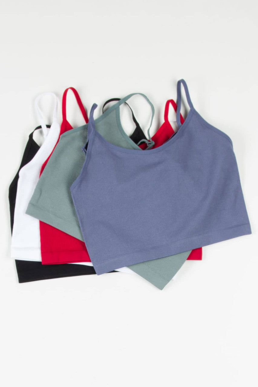 Sage Seamless Ribbed Cami