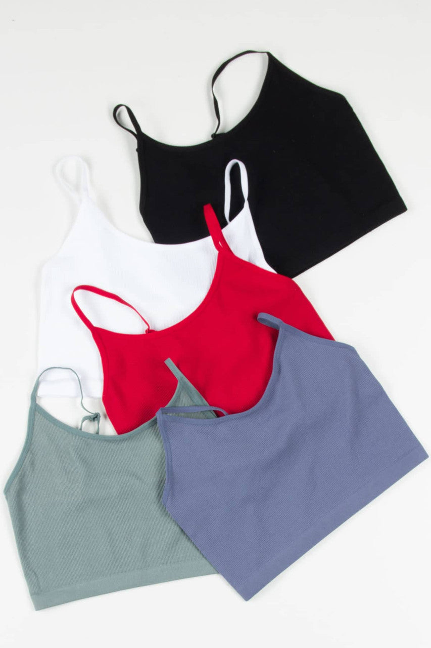 Black Seamless Ribbed Cami