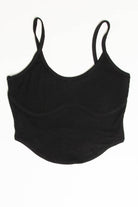 Black Ribbed Underlined Bust Cami