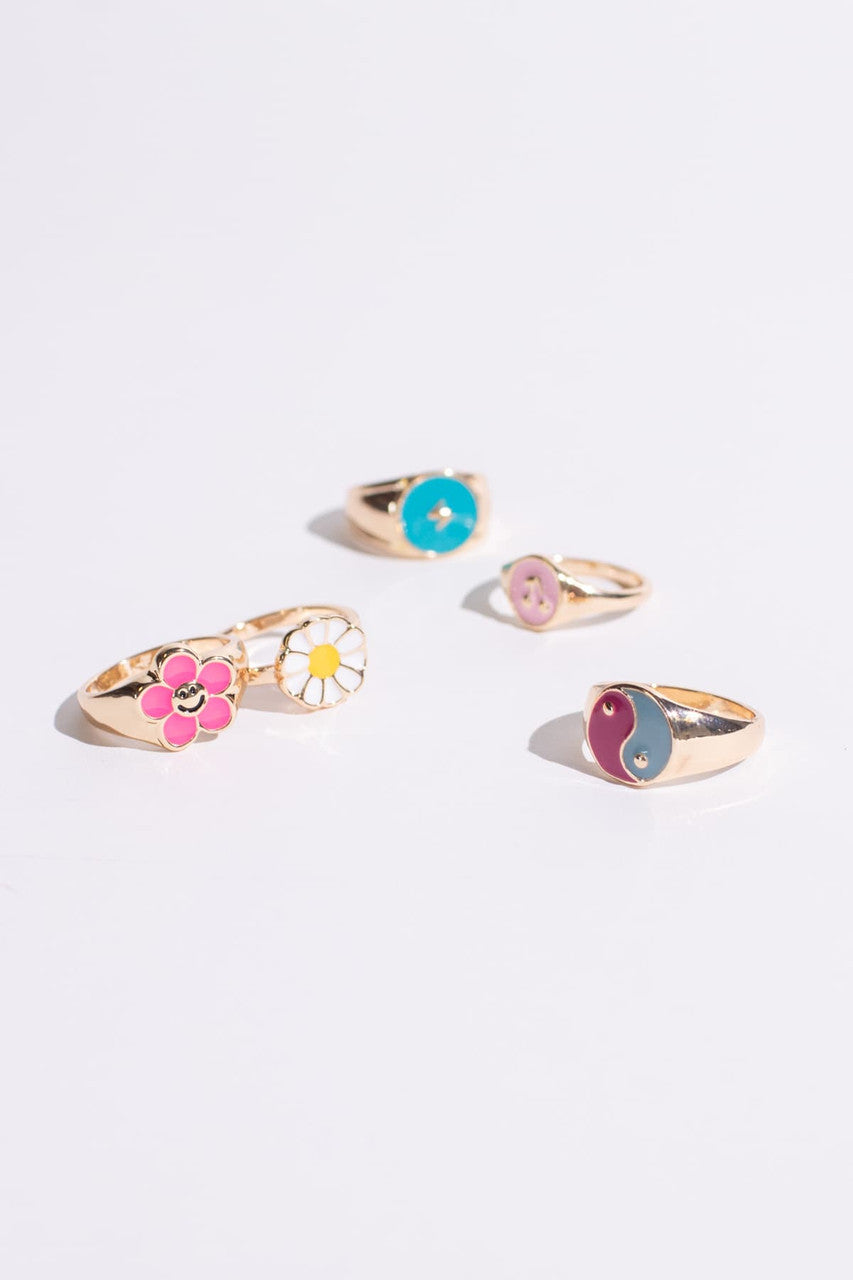 Flower Power Ring Set