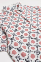 Rippling Circles Woven Button Up Shirt