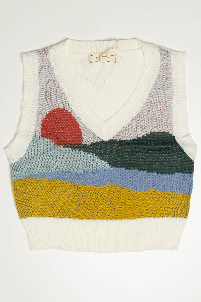 Rolling Hills Landscape Sweater Vest