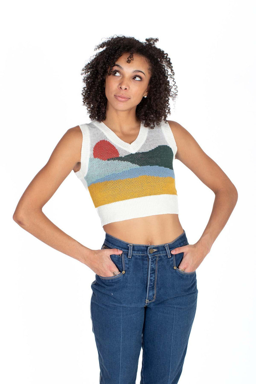 Rolling Hills Landscape Sweater Vest