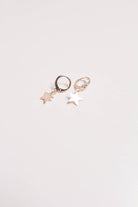 Rose Gold Star Drop Earrings