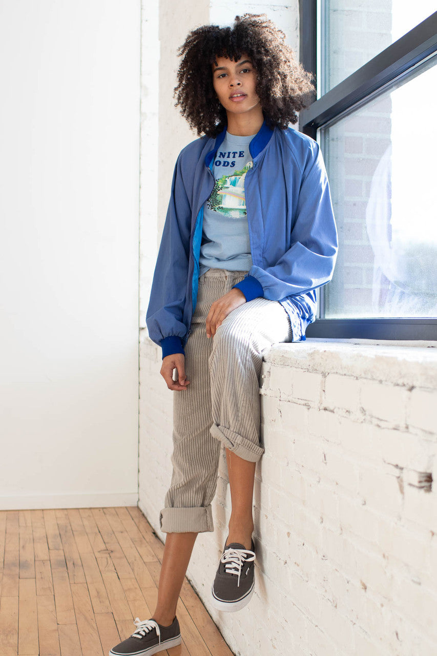 Royal Blue Bomber Jacket 1