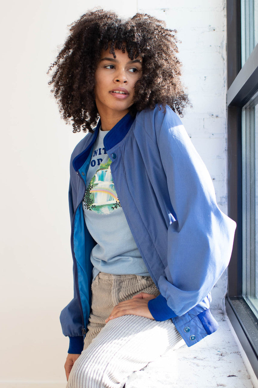 Royal Blue Bomber Jacket 1