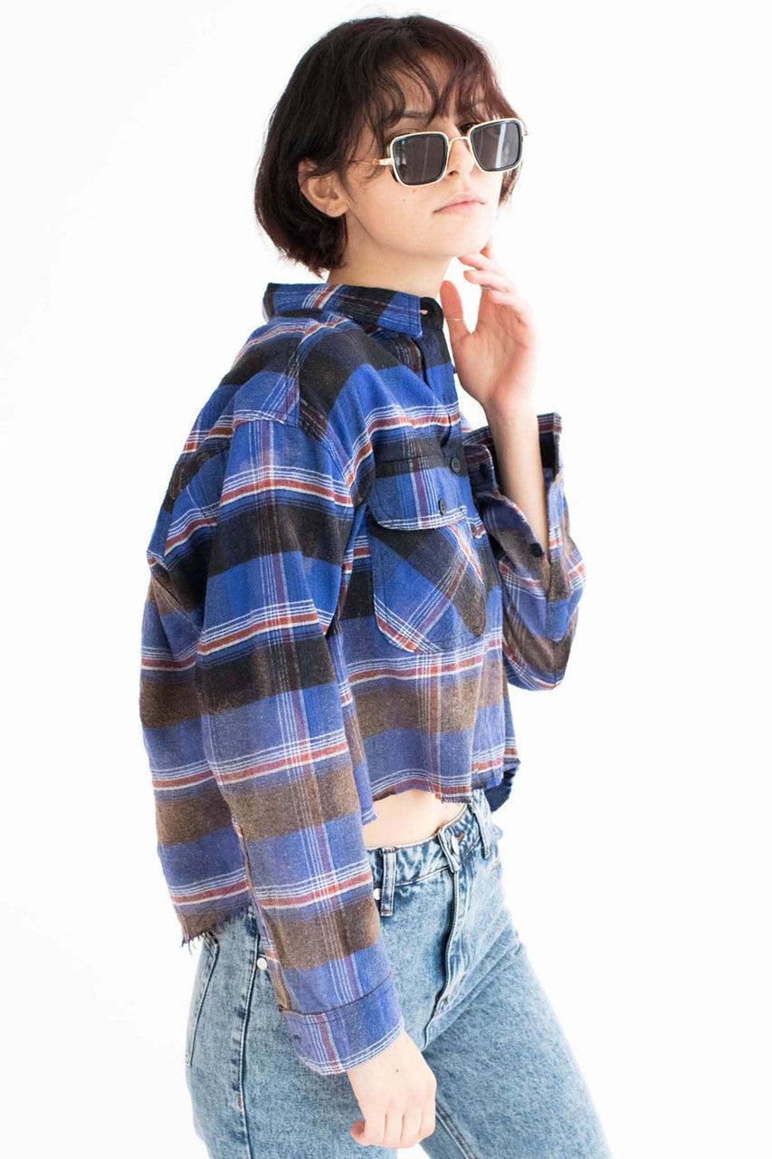 Royal Faded Bottom Raw Edge Flannel
