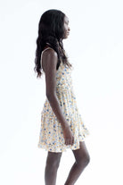 Sage Bold Floral Ruffle Mini Dress
