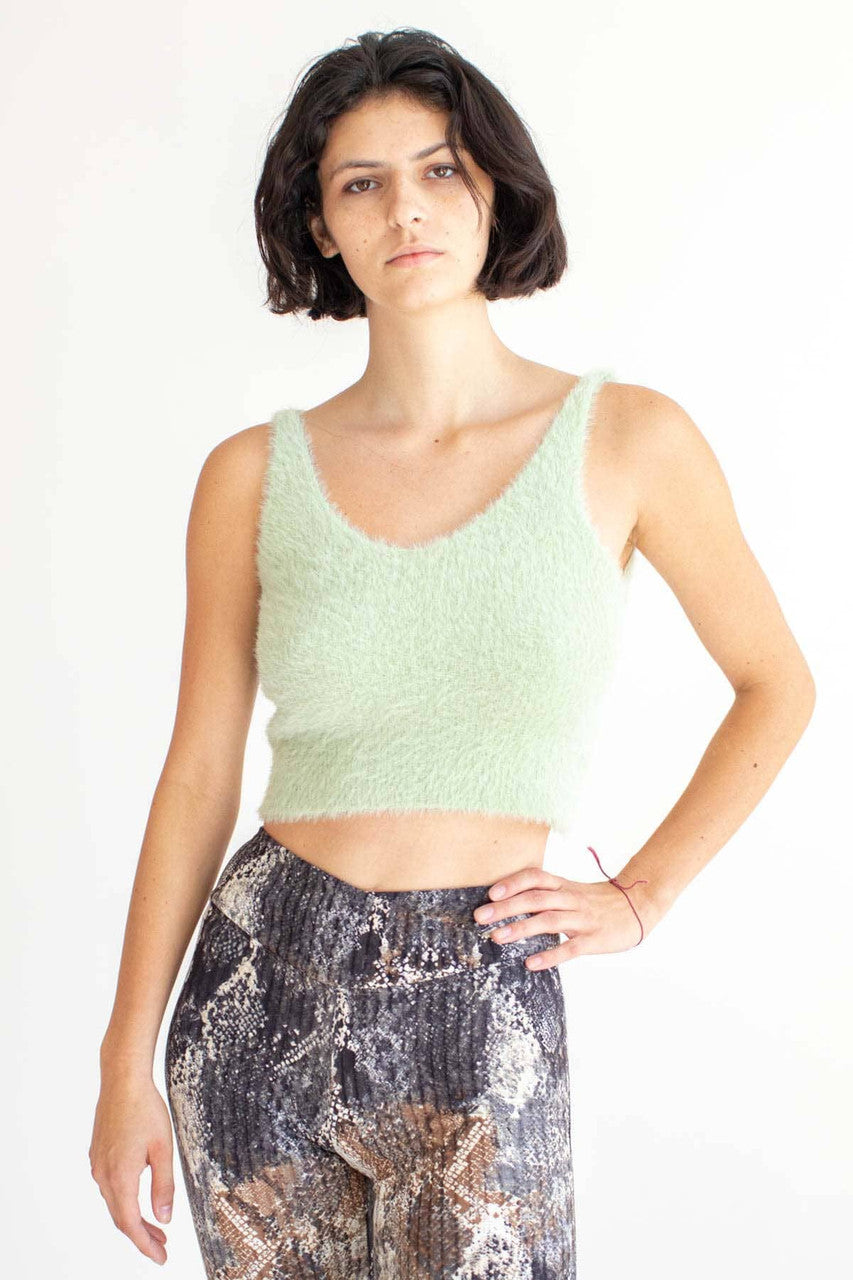Sage Eyelash Tank