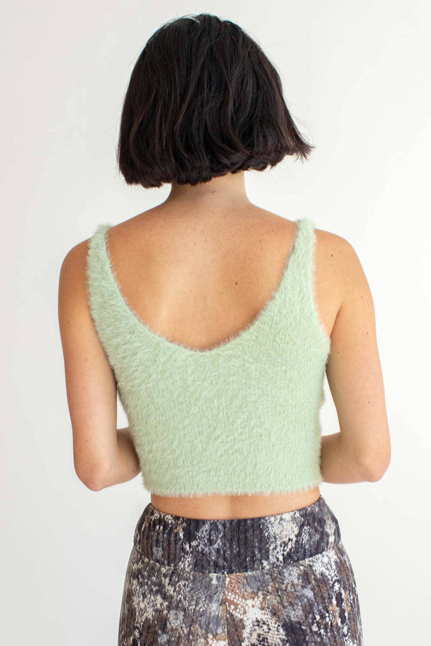 Sage Eyelash Tank