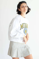 Sage Plaid Hidden Short Pleated Skirt