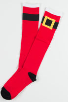 Santa Belt Knee High Socks