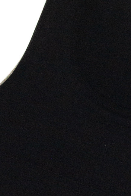 Black Scoop Neck Seamless Crop Tank