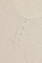 Oatmeal Scoop Snap Henley Tee