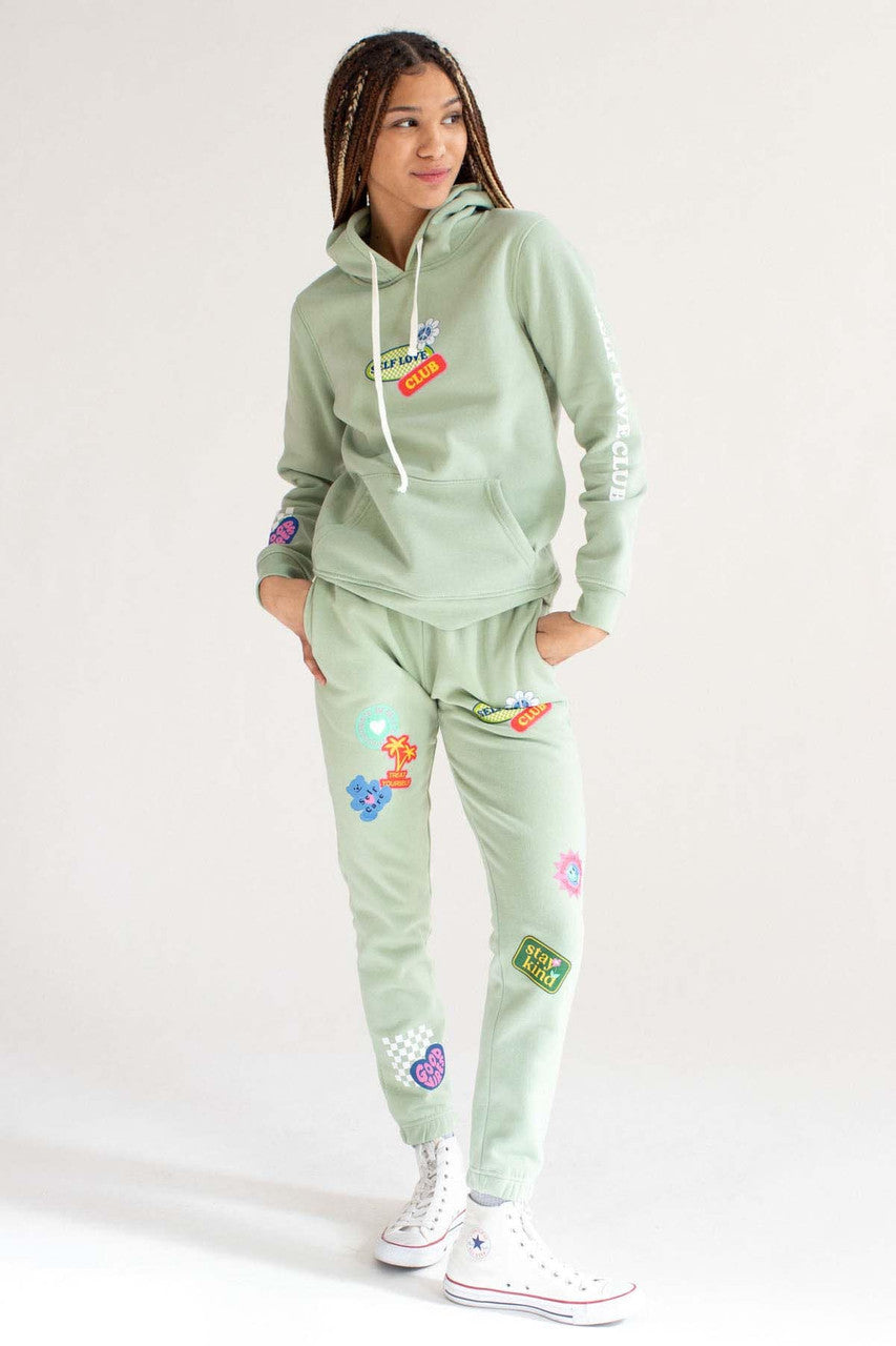 Sage Stickered Joggers