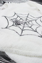 Sequin Spider Web Chenille Sweater