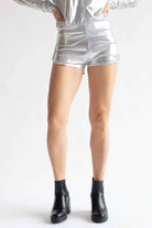 Silver Metallic Dolphin Shorts