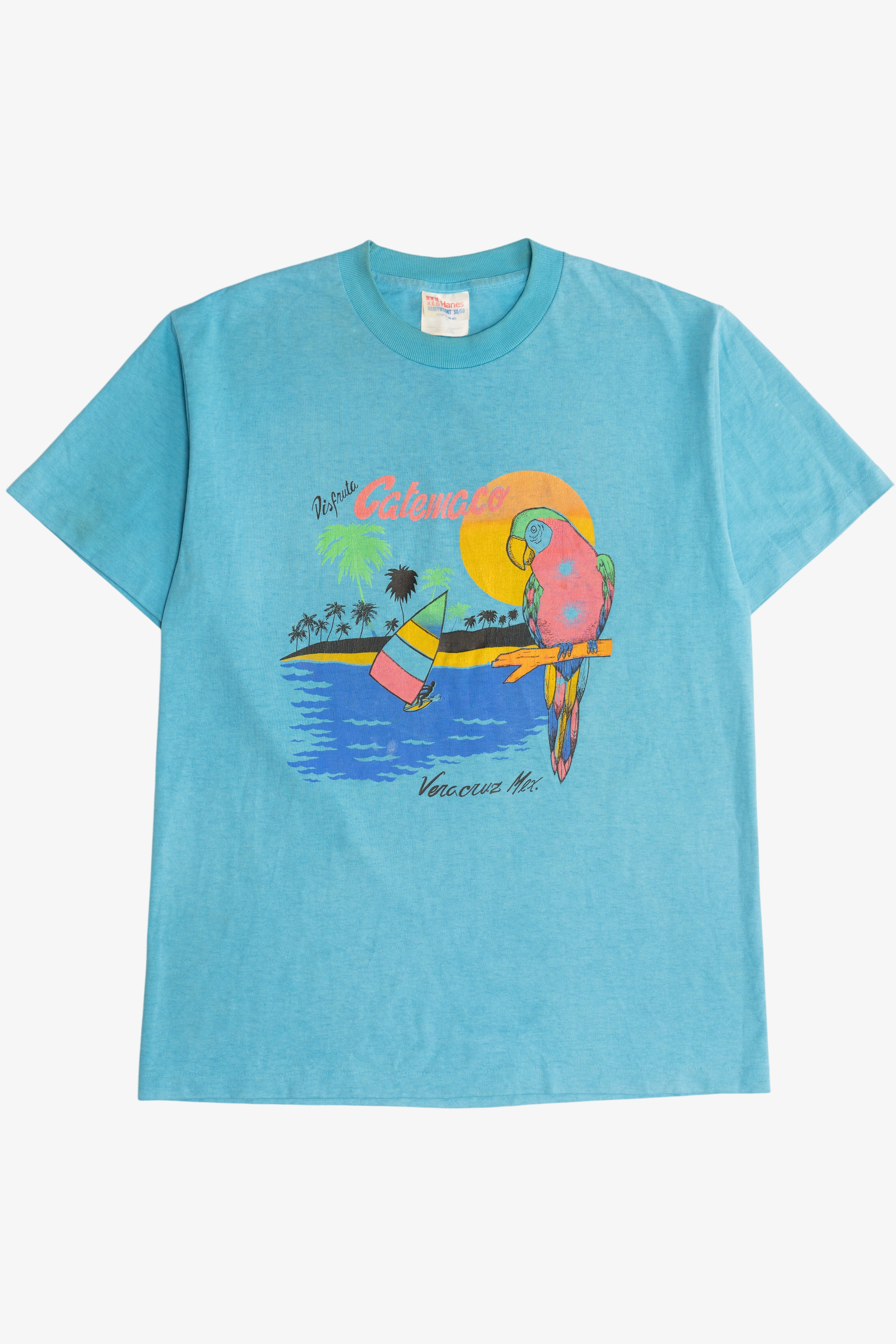Vintage "Veracruz Mexico" Parrot Island Print T-Shirt (1990s)