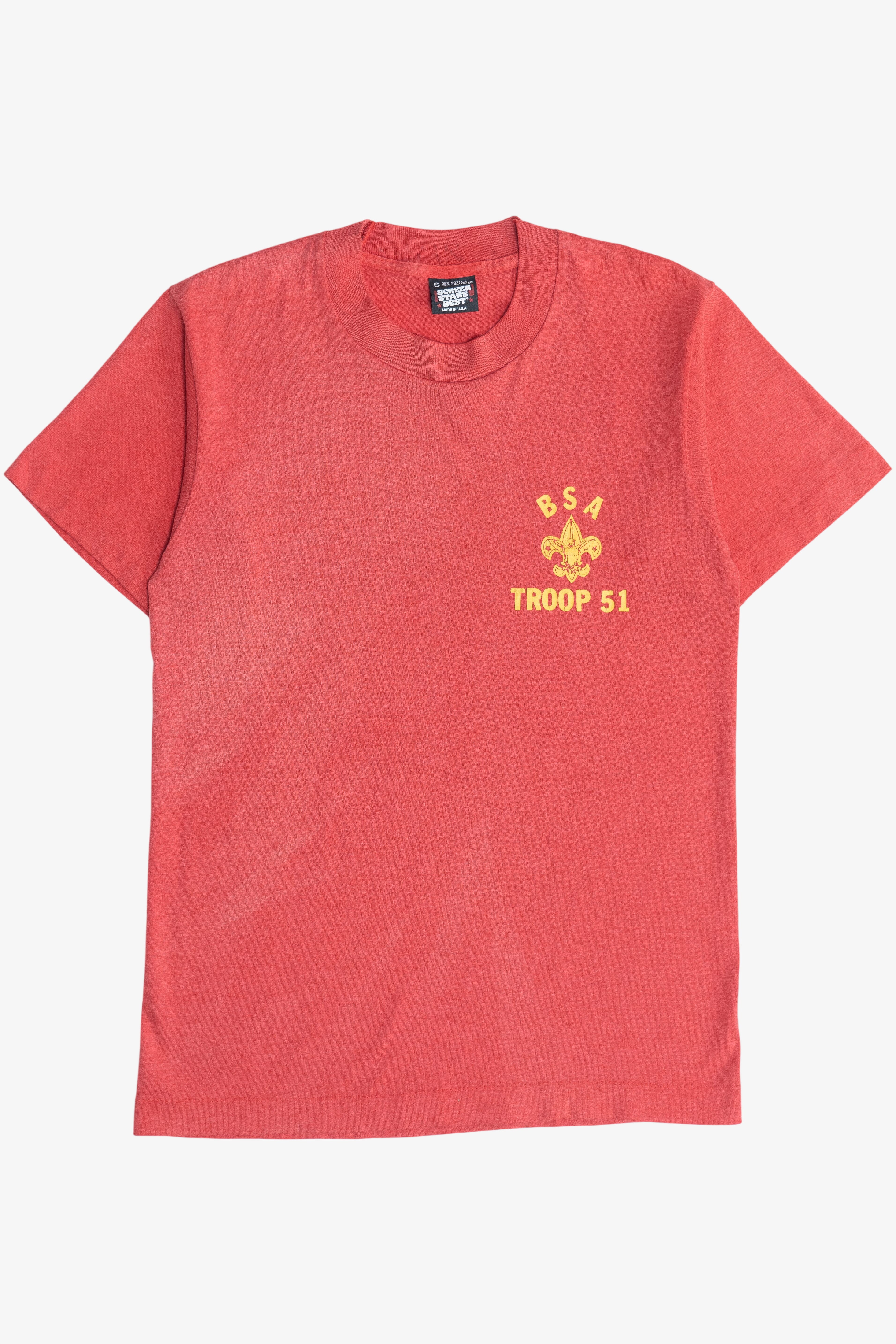 Vintage Boy Scouts "BSA Troop 51" Single Stitch T-Shirt (1980s)
