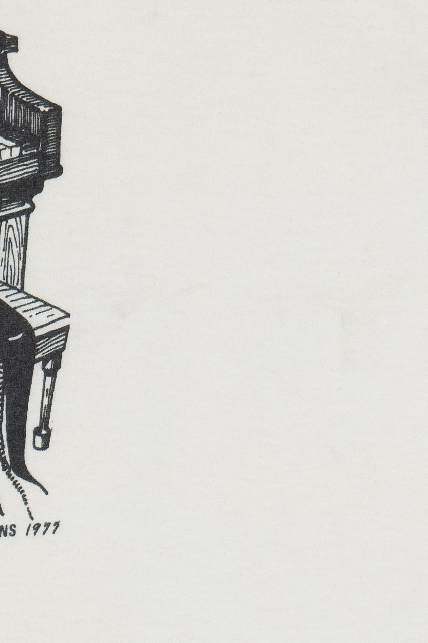 Vintage Albright Rat Cartoon Playing Piano Single Stitch T-Shirt (1990s)