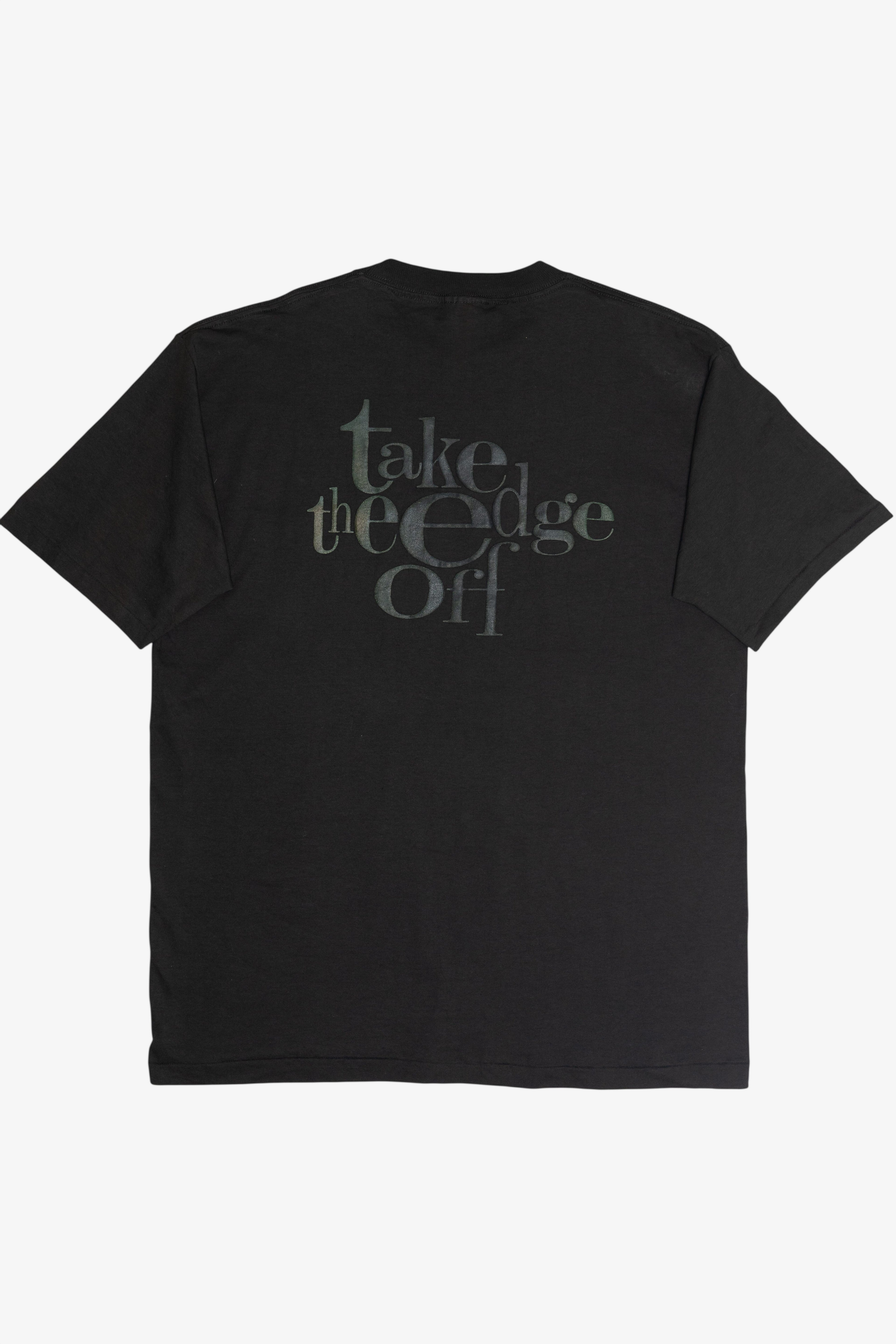 Vintage "Take The Edge Off" Embossed Print Benson & Hedges Promo Pocket T-Shirt (1990s)