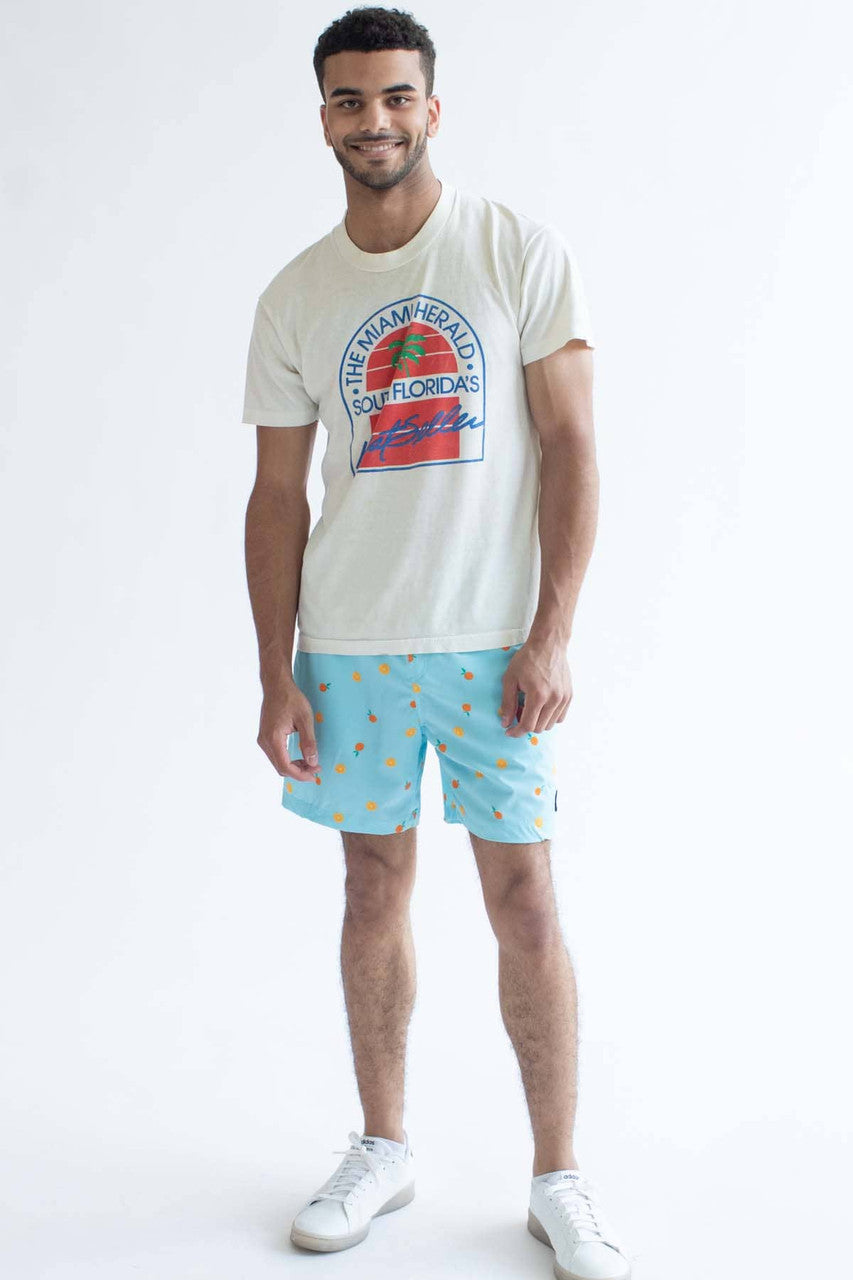 Sky Blue Oranges Swim Shorts
