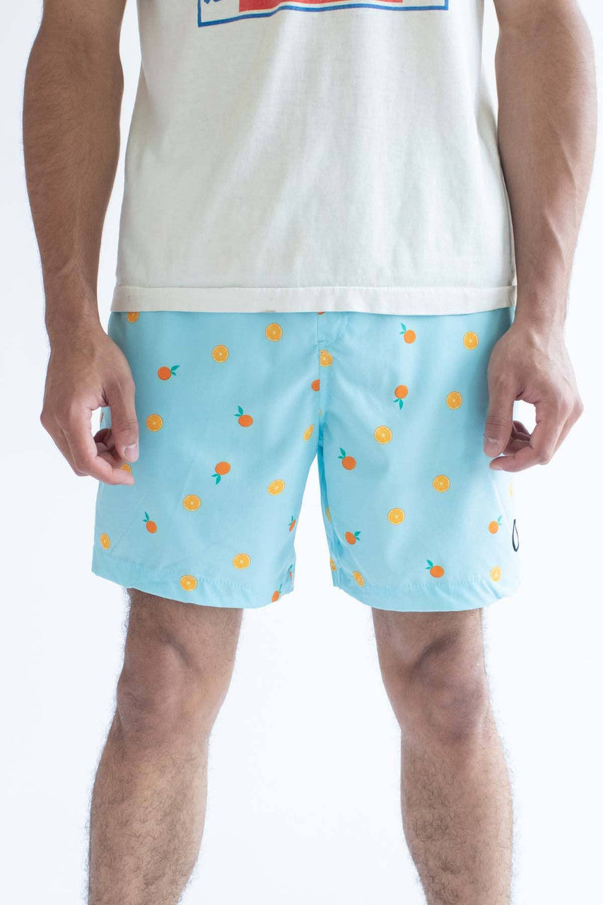 Sky Blue Oranges Swim Shorts