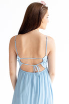 Sky Blue Tie Back Gauze Sundress