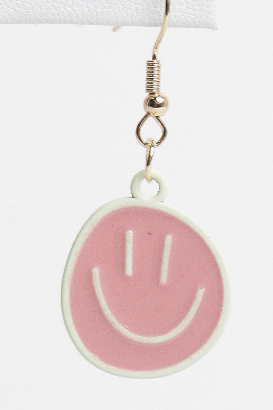 Two-Tone Smiley Face Earrings