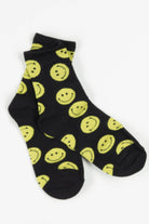 Black Smiley Face Socks