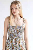 Smocked Sunflower Maxi Dress