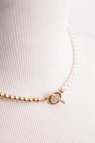 Split Pearl Toggle Clasp Necklace