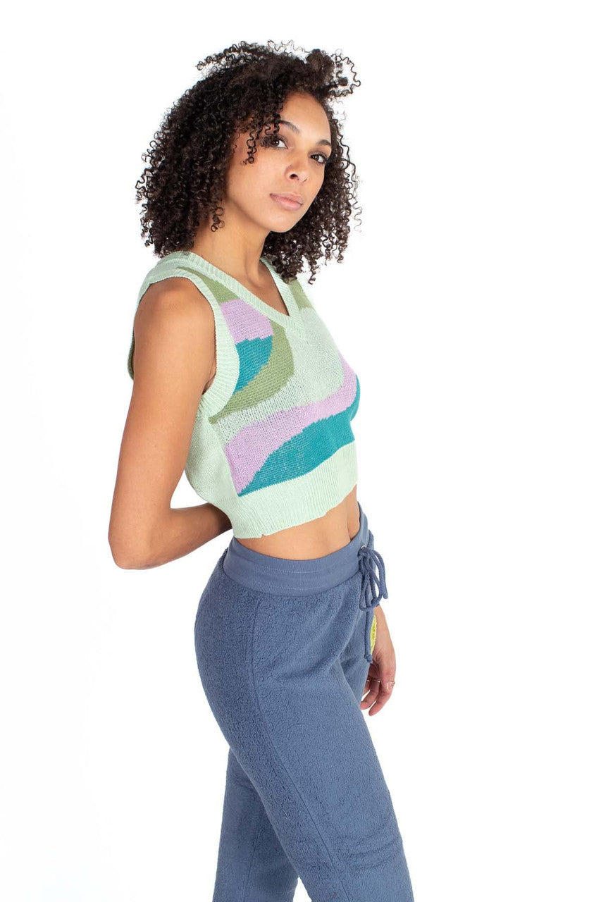 Spring Meadow Landscape Sweater Vest