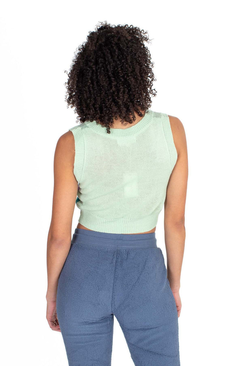 Spring Meadow Landscape Sweater Vest