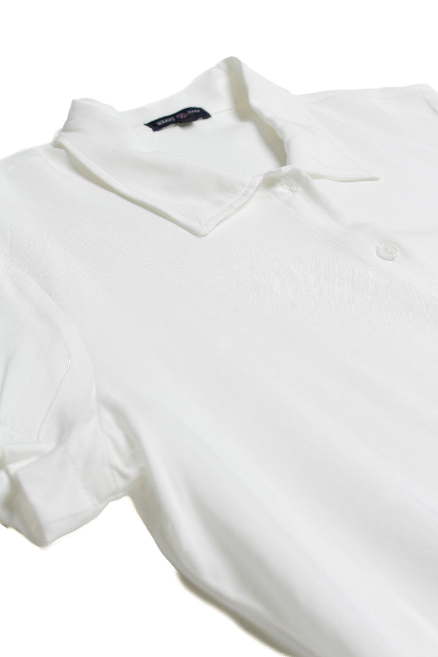 Short Sleeve White Button Up Shirt