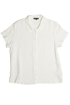 Short Sleeve White Button Up Shirt