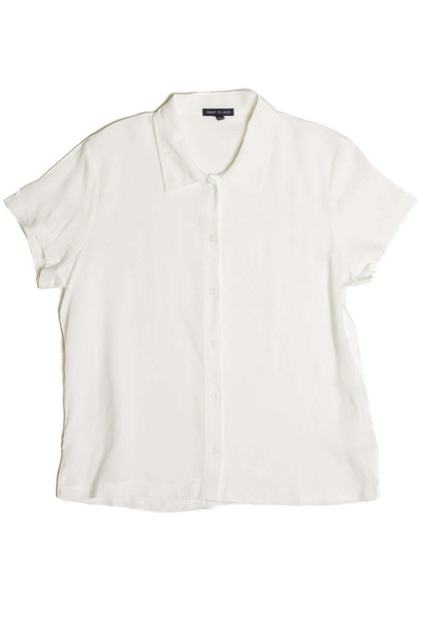 Short Sleeve White Button Up Shirt