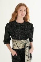 Vintage Navy Crackled Hanhaba Obi 25